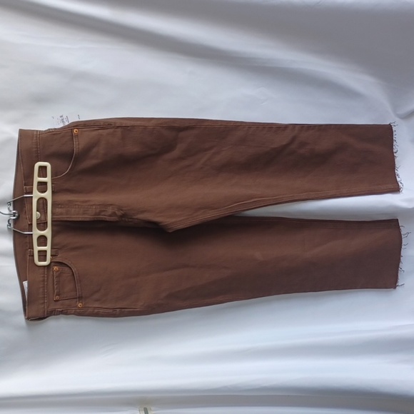 Gap Cheeky High Rise Straight w Buttonfly, 31" Buffalo Brown, 11" Rise, 27" Insm - Picture 2 of 8